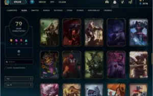 Conta platina 2 com 130 champs e 79 skins