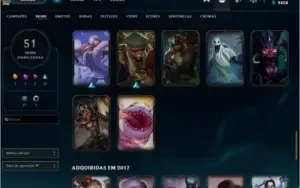 Conta platina c/ 54 117champs, conta unraked de BRINDE