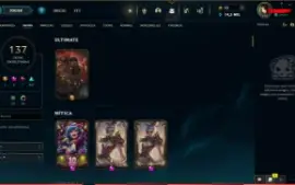 Conta main unico dono lvl 772 136 skins