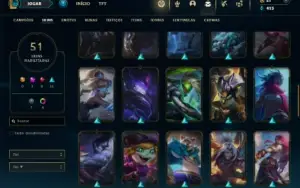 Platina 4 com 85 Champs e 51 Skins + 6 Vitoriosas