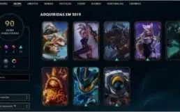 CONTA LEAGUE OF LEGENDS COM MUITAS SKINS