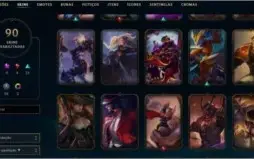 CONTA LEAGUE OF LEGENDS COM MUITAS SKINS