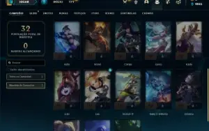 Conta Platina 1 com 23 Champs e 3 Skins