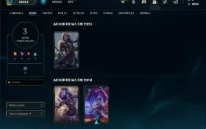 Conta Platina 1 com 23 Champs e 3 Skins