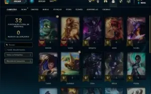 Conta Platina 1 com 23 Champs e 3 Skins