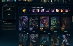 Unranked com 50 Champs e 9 Skins