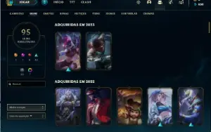 Conta 165 champs + 95 skin