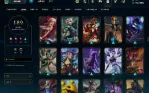 Conta ouro 1 com 140 Champs e 189 Skins ( MAIN ADC )