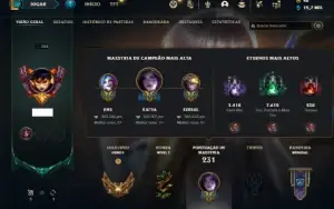 Conta ouro 1 com 140 Champs e 189 Skins ( MAIN ADC )