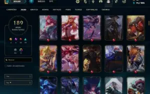 Conta ouro 1 com 140 Champs e 189 Skins ( MAIN ADC )