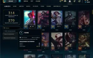 Conta Unranked com 120 Champs e 94 Skins + 5000 RP