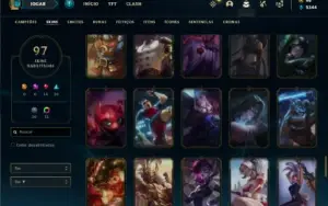 Conta Unranked com 120 Champs e 94 Skins + 5000 RP