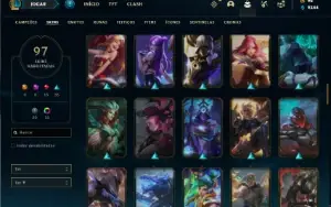 Conta Unranked com 120 Champs e 94 Skins + 5000 RP