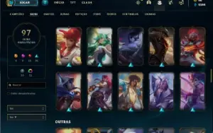 Conta Unranked com 120 Champs e 94 Skins + 5000 RP