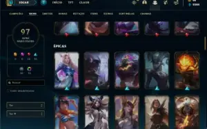 Conta Unranked com 120 Champs e 94 Skins + 5000 RP