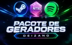 3 Pacote de Geradores para Steam Key ,Nitro Premium ,Spotify