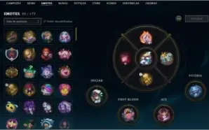 Conta com 430 skins,completa.