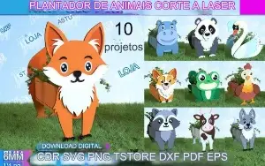 São 10 pacotes com artes para corte (CNC, Silloute etc)