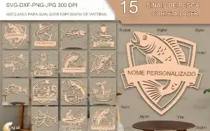 São 10 pacotes com artes para corte (CNC, Silloute etc)