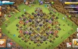 CONTA CV11 RECENTE CLASH OF CLANS + DECORAÇÕES RARAS