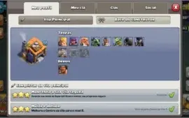 CONTA CV11 RECENTE CLASH OF CLANS + DECORAÇÕES RARAS