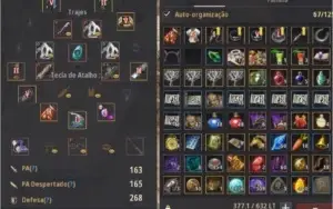 Conta Bdo Sorc 62/ OGRO PEN/ Armadura e armas boss/ VELL