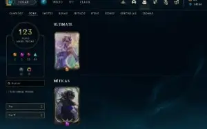 Conta Plat 2, 123 skins (1 ultimate1 mitica), lv 374, 14k ea