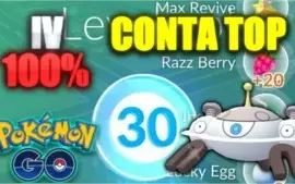 CONTA POKEMON GO LV 30 COM 5 POKEMON IV 100% + 2 POKE SHINY