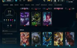 Bronze 4 com 120 Champs e 77 Skins ( ADC / SUP / MID )