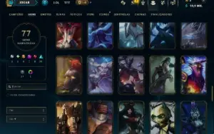 Bronze 4 com 120 Champs e 77 Skins ( ADC / SUP / MID )
