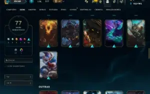 Bronze 4 com 120 Champs e 77 Skins ( ADC / SUP / MID )