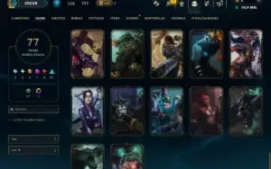Bronze 4 com 120 Champs e 77 Skins ( ADC / SUP / MID )