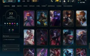 Bronze 4 com 120 Champs e 77 Skins ( ADC / SUP / MID )