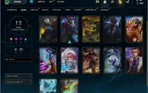 Conta Unranked (ex Platina) com 39 Champs e 12 Skins