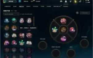 Conta Unranked (ex Platina) com 39 Champs e 12 Skins