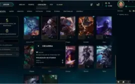 Conta DIAMANTE1 SMURF - 33 CAMPEÕES - 75% WINRATE