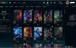 Conta League of Legends - Ouro 4 -  90 Champs e 76 Skins