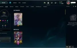 Conta League of Legends - Ouro 4 -  90 Champs e 76 Skins