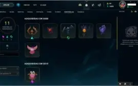 Conta League of Legends - Ouro 4 -  90 Champs e 76 Skins