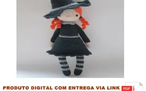 Receita em PDF - Boneca Bruxa Amou Amigurumi