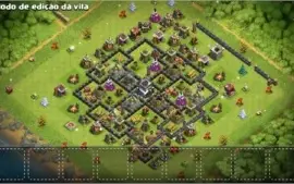 conta clash of clans cv9 semi full 3600 gemas.
