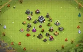 conta clash of clans cv9 semi full 3600 gemas.