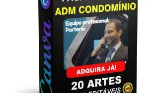 Pack Canva Administração de Condomínios - 26 Artes Editáveis