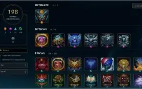 ACC DIAMANTE  - TODOS CAMPEÕES - 89 SKINS - 199 ICONES