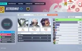conta overwatch level 900 varias skins de evento
