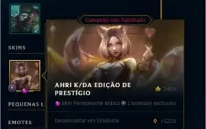 Conta com MR de Diamante III e com muitos ícones antigos