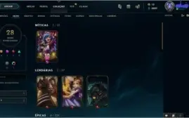 Conta com MR de Diamante III e com muitos ícones antigos