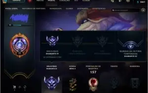Conta com MR de Diamante III e com muitos ícones antigos