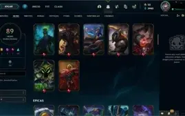 Conta LOL de 2013 com 89 Skins