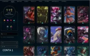 CONTA - PLATINA 4 - 110 CHAMPIONS - 112 SKINS